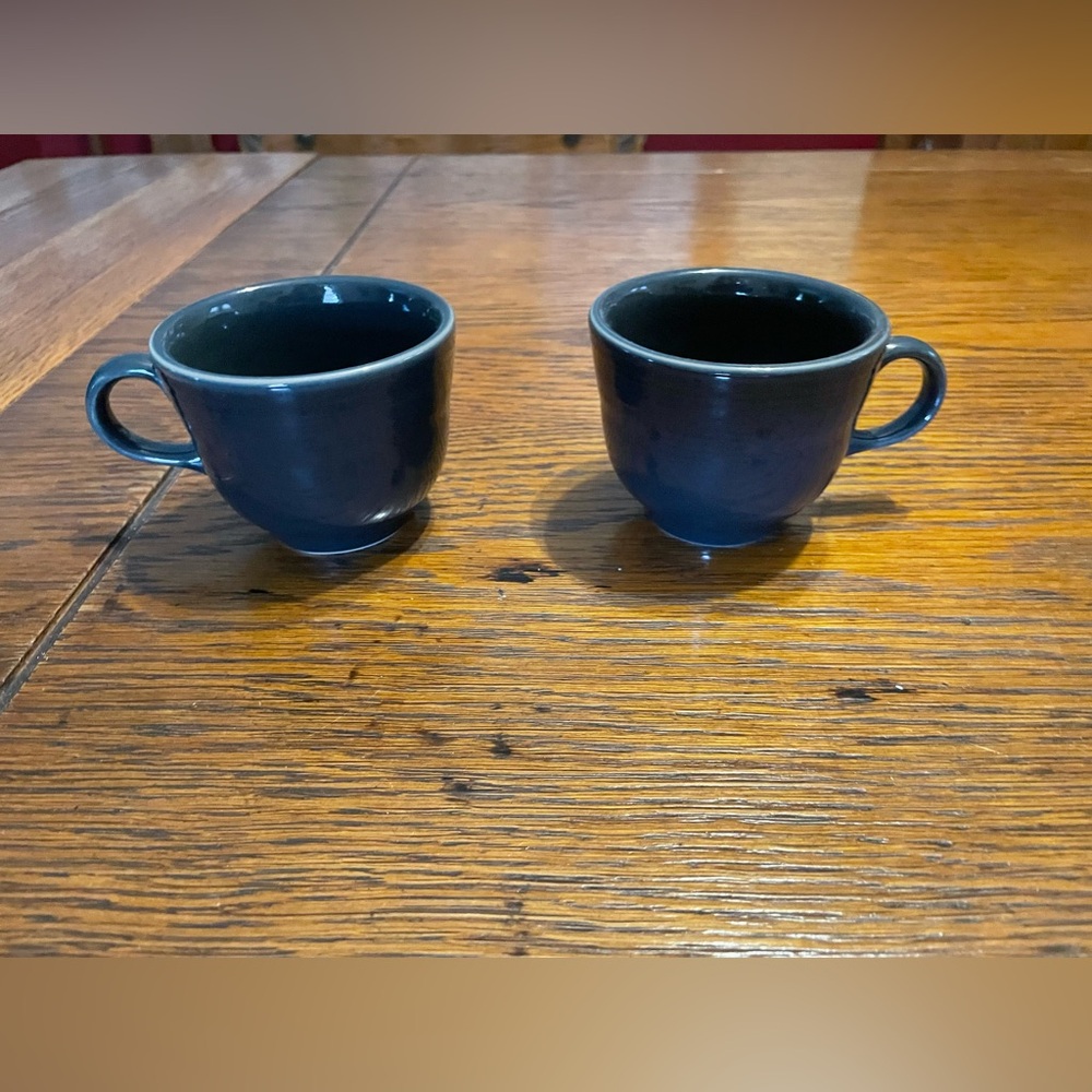 Fiesta Dark Blue Ceramic Mugs - Set of 2